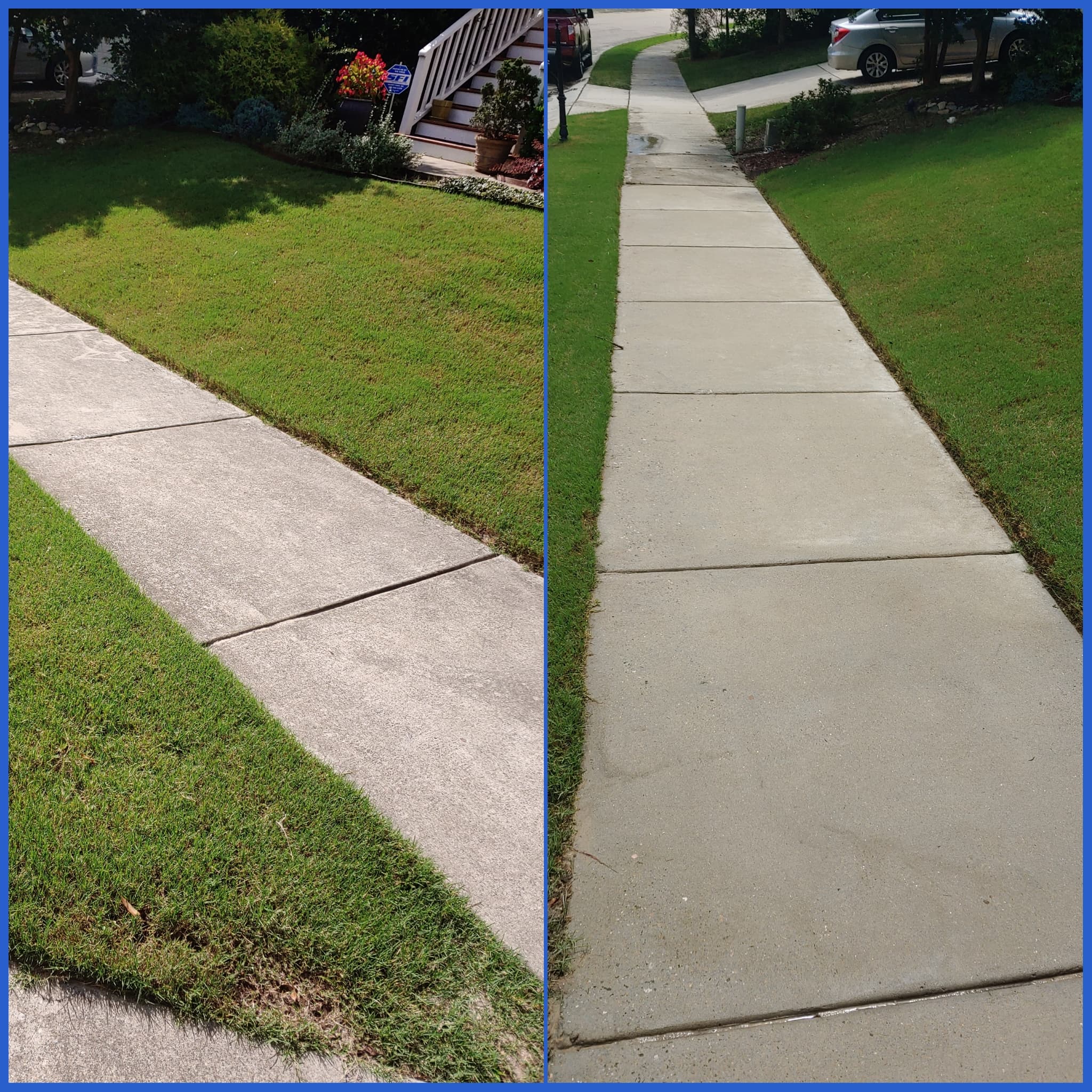 Driveway and Sidewalk Cleaning in Raleigh, NC No Pressure Power Wash