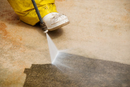 Concrete washing